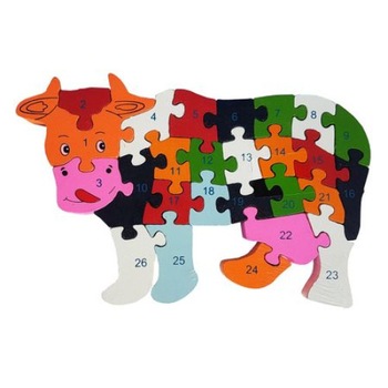 Puzzle educativ din lemn Vacuta Puzzle educativ din lemn Vacuta