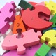 Puzzle educativ din lemn Vacuta