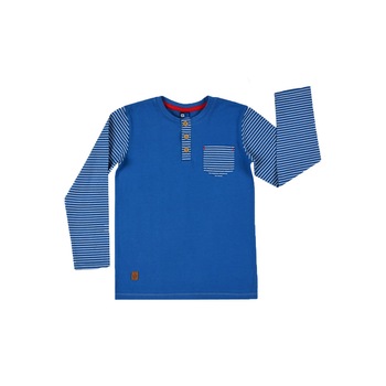 Bluza maneca lunga baieti GT-5686, Albastru, 140 Bluza maneca lunga baieti GT-5686, Albastru, 140