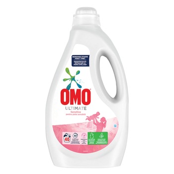 Detergent lichid Omo Ultimate Sensitive Concentrat, 40 spalari, 2L Detergent lichid Omo Ultimate Sensitive Concentrat, 40 spalari, 2L