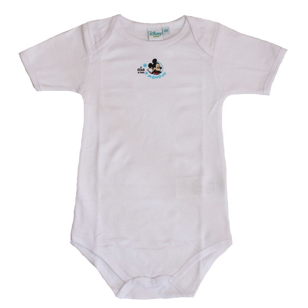 Body maneca scurta, alb, Monday