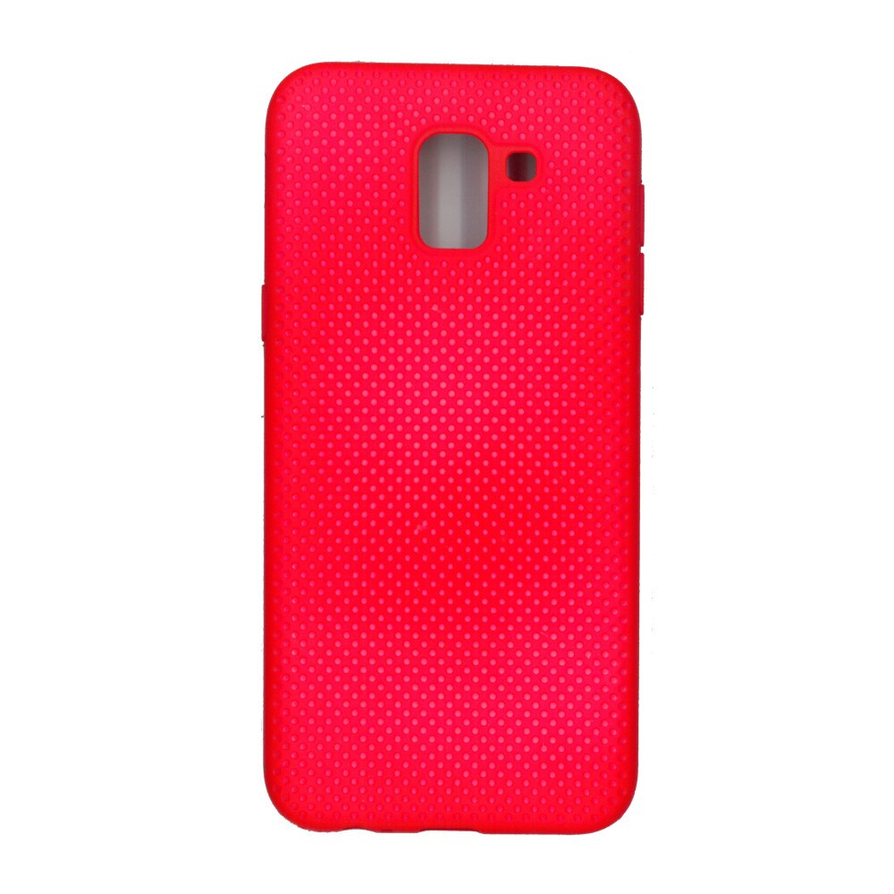 Husa din silicon cu perforatii, Eurocell, pentru Samsung Galaxy J6 2018, rosu