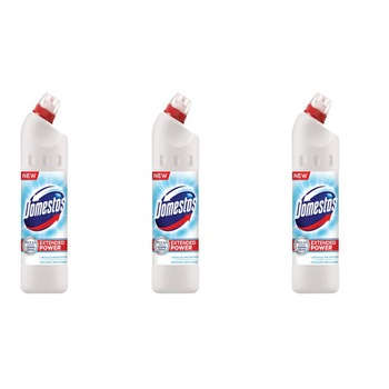 Pachet 3 Bucati Dezinfectant inalbitor anticalcar Domestos White&Shine Extended Power, 750 ml Pachet 3 Bucati Dezinfectant inalbitor anticalcar Domestos White&Shine Extended Power, 750 ml