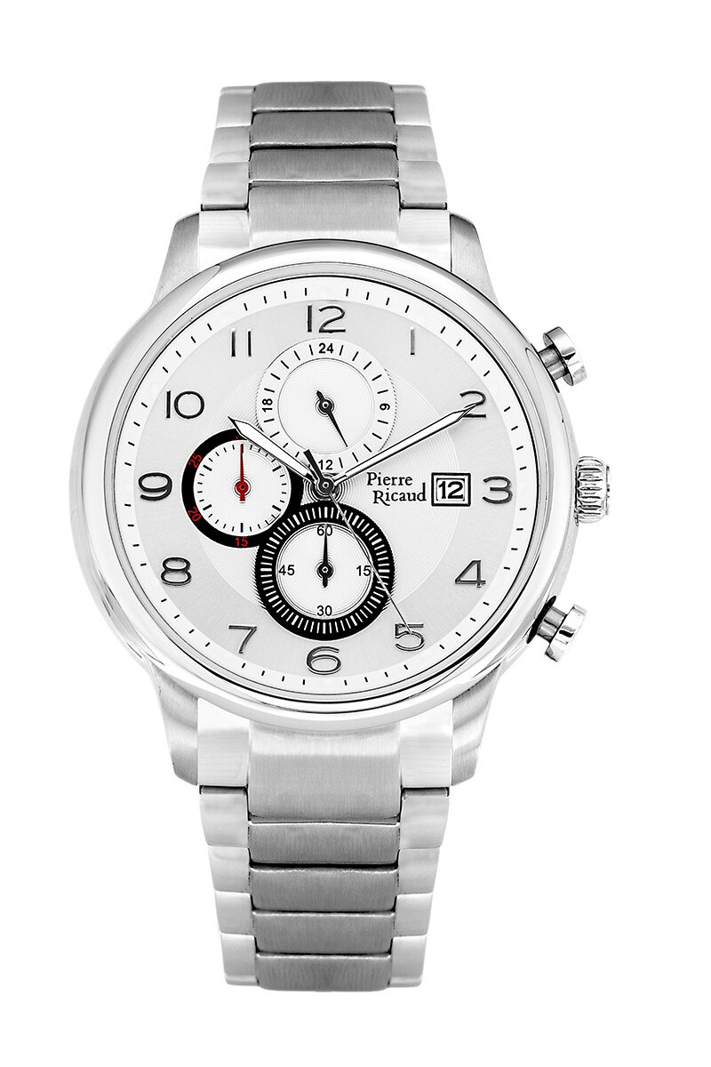 Ceas Pierre Ricaud barbatesc P97017.5123CH argintiu