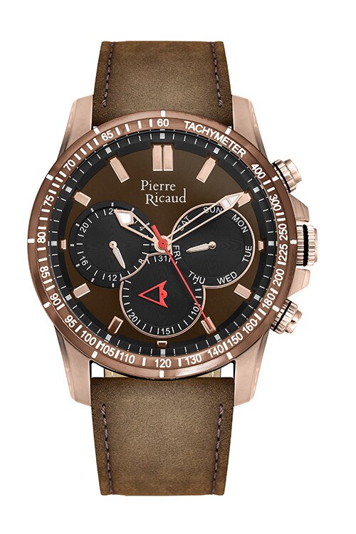 Ceas Pierre Ricaud barbatesc P97251.9B1GQF maro