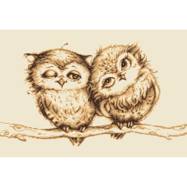 Bufnite indragostite - kit goblen cu diagrama color, Rogoblen