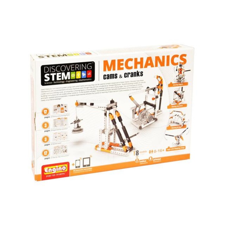 Engino - Mechanics: Bütykök és daruk építőjáték