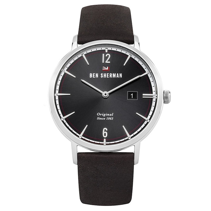 Ceas pentru barbati Ben Sherman, curea din piele maro, WBS101BR