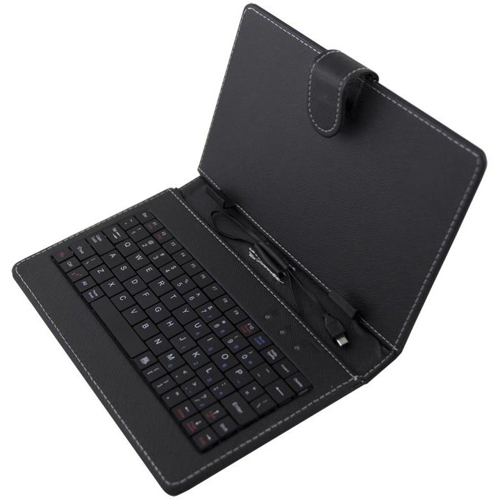 Husa cu tastatura, Esperanza, universala pentru tableta de 7.85", conexiune MicroUSB, Neagra