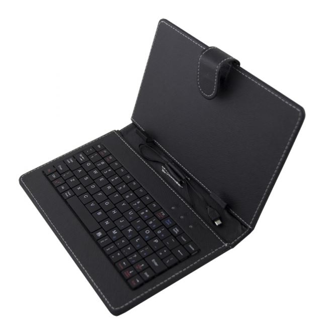 Husa cu tastatura, Esperanza, universala pentru tableta de 7.85", conexiune MicroUSB, Neagra
