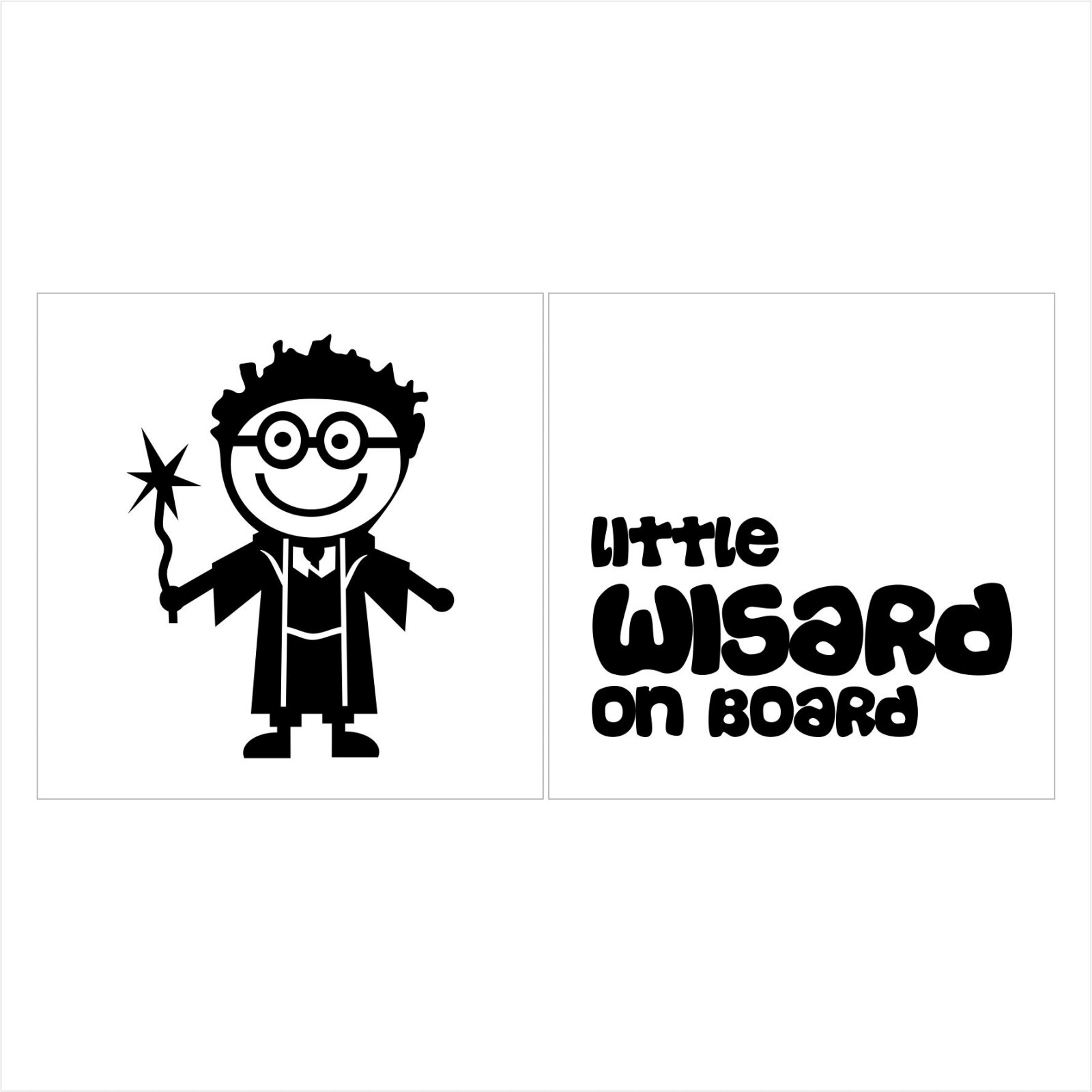 Stickere Little Wisard on board, 15x15cm x 2 foi, rezistent la uzura