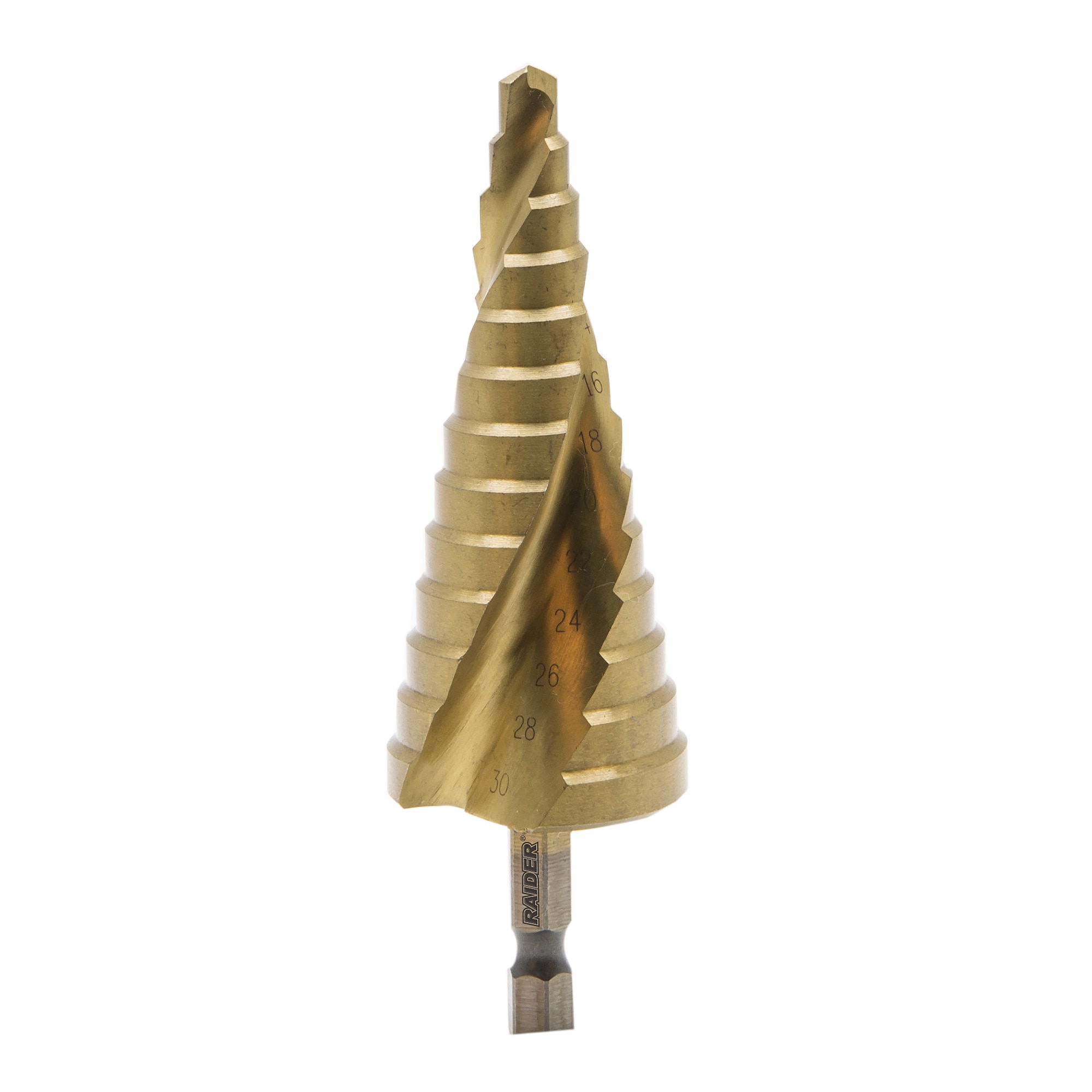 Burghiu conic in trepte HEX 1/4