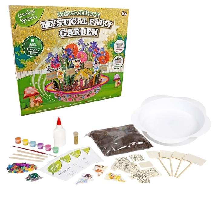 Joc creativ de gradinarit, cu flori pentru copii, Gradina fermecata