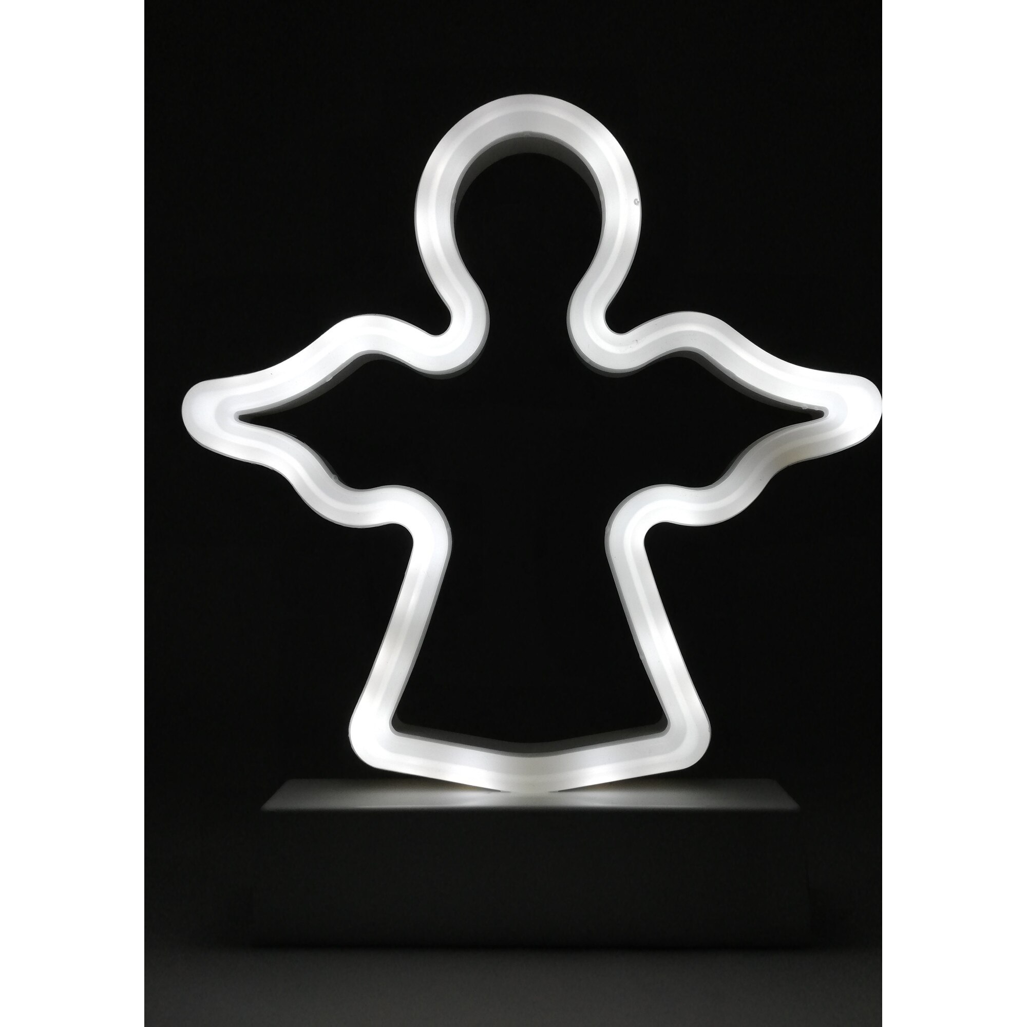 Decoratiune Luminoasa cu Baterii Ingeras 25 cm Alb Rece