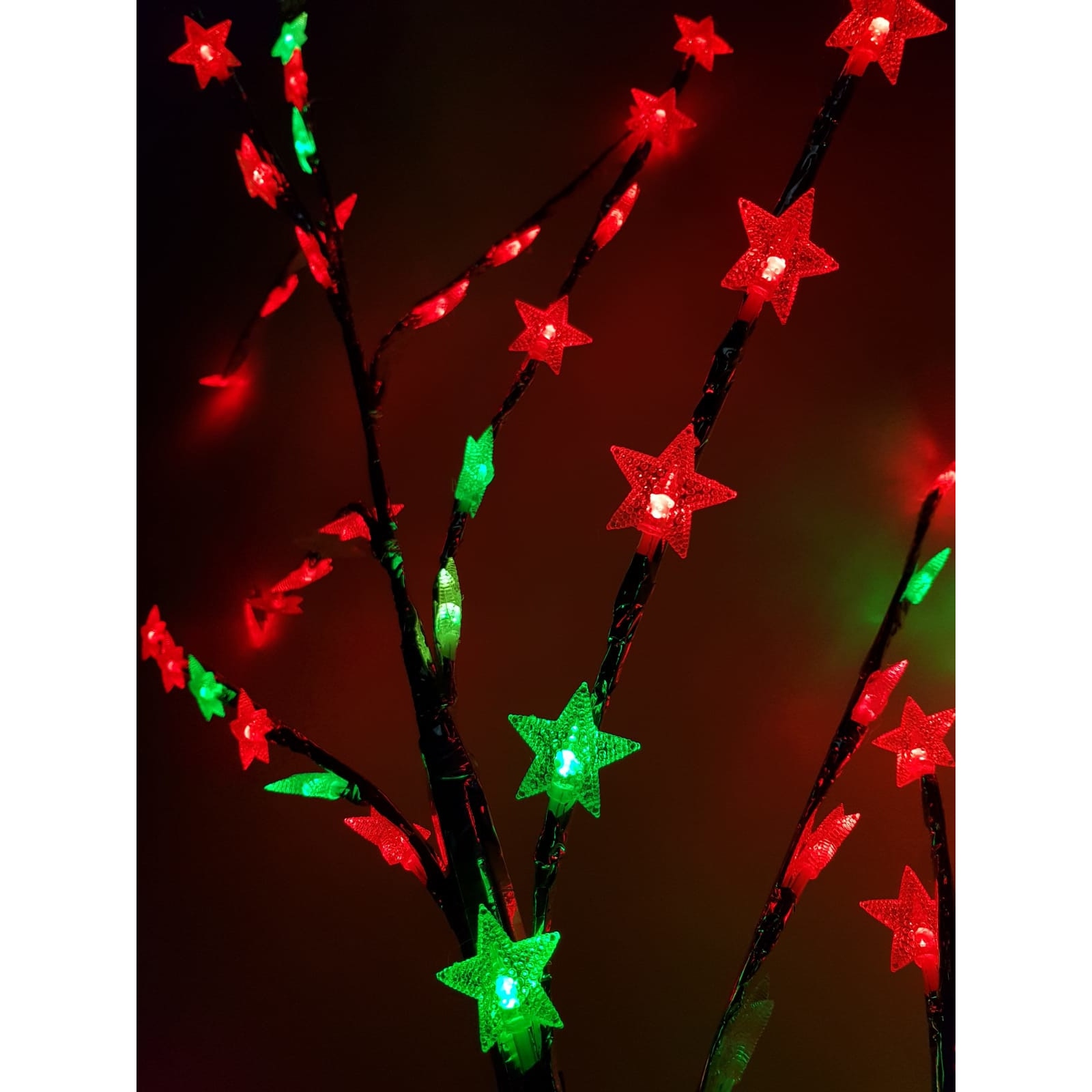 Decoratiune Luminoasa Crenguta cu Baterii 72 LED -uri Stelute Multicolor