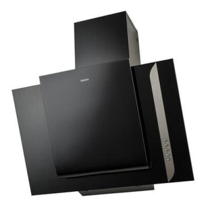 Hota incorporabila, din otel inoxidabil, 350m3/h, 65W, iluminat LED, buton de control, 52x29.5 cm, negru