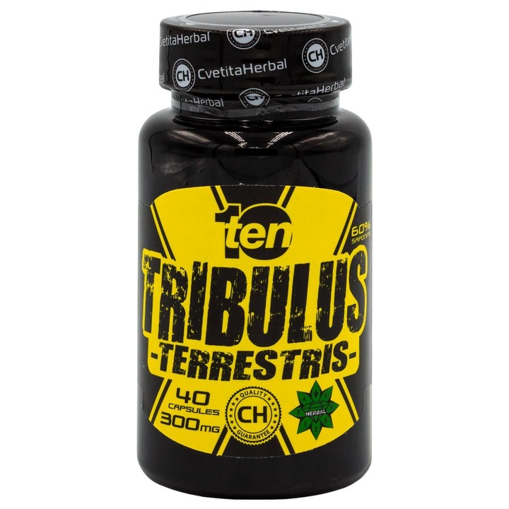 Suplimente alimentare, Cvetita Herbal Tribulus terrestris, 40 capsule x 300 mg