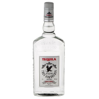 Tequila Silver Tres Sombreros, 0.7l Tequila Silver Tres Sombreros, 0.7l