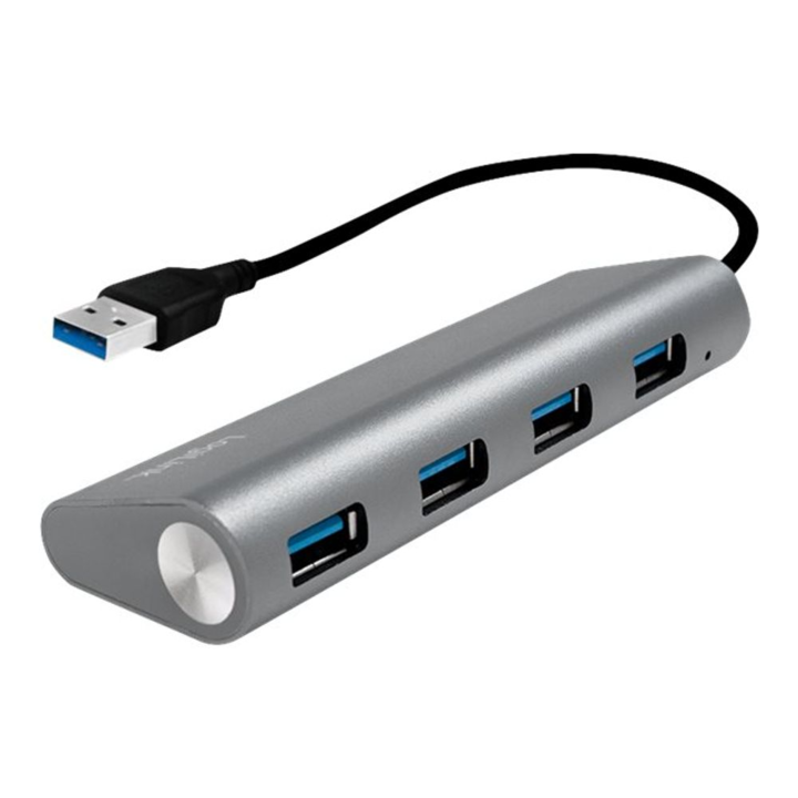HUB 4 USB3.0 порта, Алуминиев корпус, Logilink UA0307