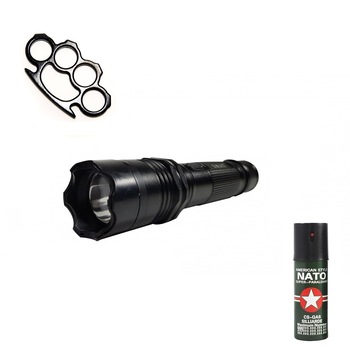 KIT BTG-129 autoaparare (2in1 Electrosoc+Lanterna ) +1 Spray Nato Paralizant + Box metalic Negru KIT BTG-129 autoaparare (2in1 Electrosoc+Lanterna ) +1 Spray Nato Paralizant + Box metalic Negru