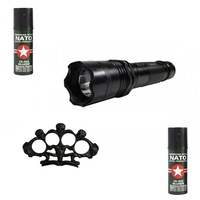 kit btg-131 autoaparare 2in1 electrosoclanterna  2 spray nato paralizant  box metalic negru model imagen 55_0_
0