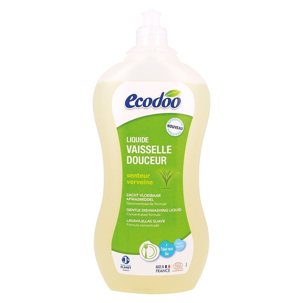 Detergent lichid BIO pentru vase cu aloe vera si cu verbina, EcoDoo, 1L