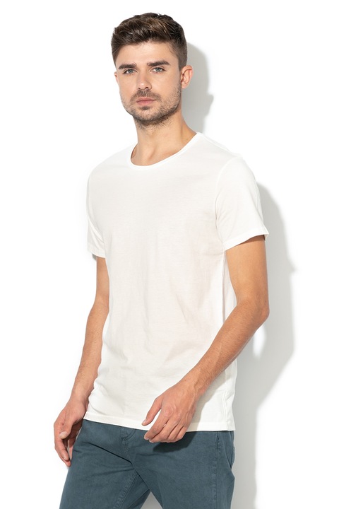 United Colors of Benetton, Tricou din bumbac organic, Alb, L