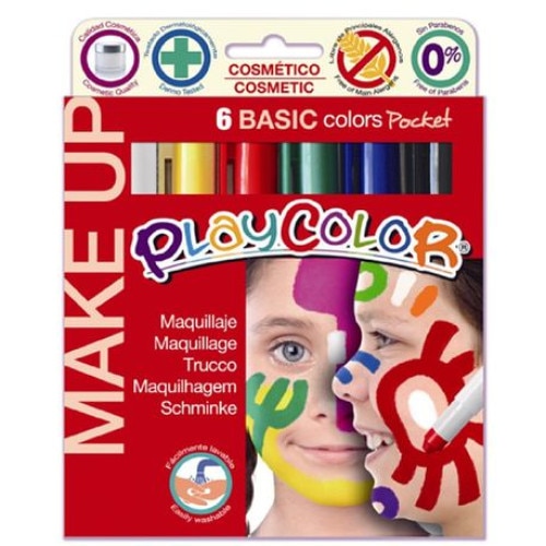 Tempera solida pentru picturi pe fata Dunsa, 6 culori