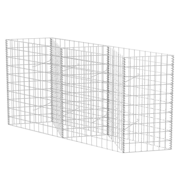 vidaXL horganyzott acél gabion kosár 120 x 30 x 100 cm