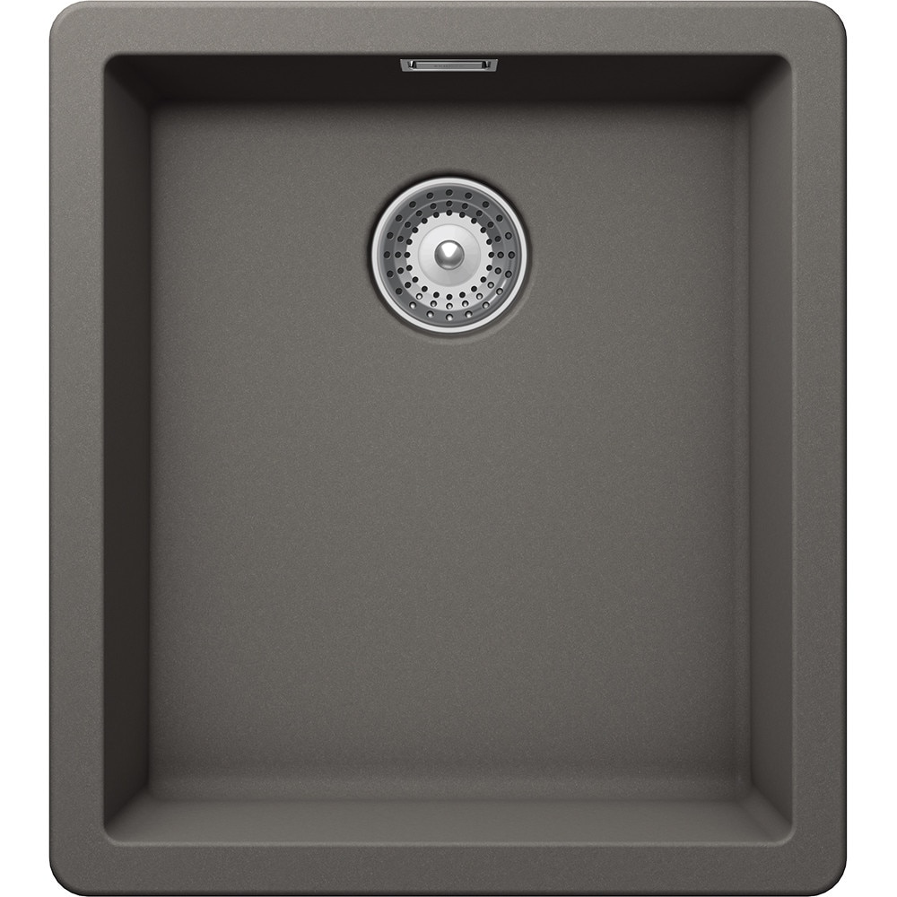Chiuveta granit Schock Greenwich N-100S Silverstone Cristadur, 406 x 456 mm, adancime cuva 200 mm, montare sub blat
