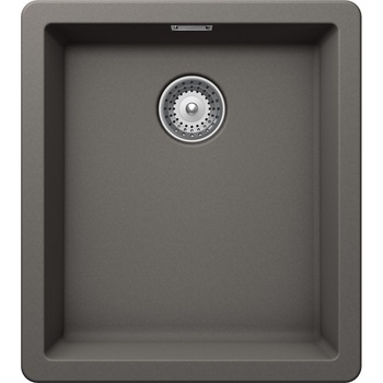 Chiuveta granit Schock Greenwich N-100S Silverstone Cristadur, 406 x 456 mm, adancime cuva 200 mm, montare sub blat Chiuveta granit Schock Greenwich N-100S Silverstone Cristadur, 406 x 456 mm, adancime cuva 200 mm, montare sub blat