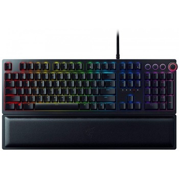 Tastatura gaming mecanica Razer Huntsman Elite, iluminare Chroma RGB, switch optic clicky, Negru Tastatura gaming mecanica Razer Huntsman Elite, iluminare Chroma RGB, switch optic clicky, Negru