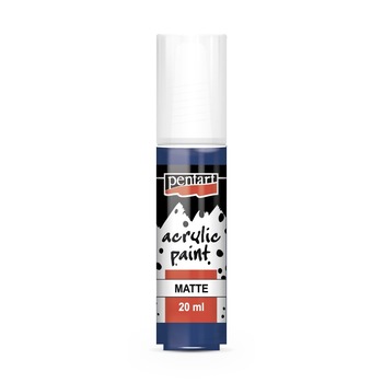 Vopsea acrilica mata pe baza de apa Pentart - albastru inchis, 20 ml Vopsea acrilica mata pe baza de apa Pentart - albastru inchis, 20 ml