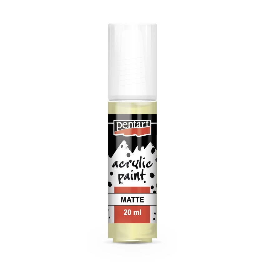 Vopsea acrilica mata pe baza de apa Pentart - unt, 20 ml