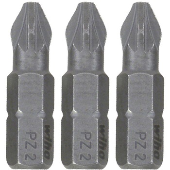 Set 3 biti profesionali PZ2, WIHA Standard, 1/4 Set 3 biti profesionali PZ2, WIHA Standard, 1/4
