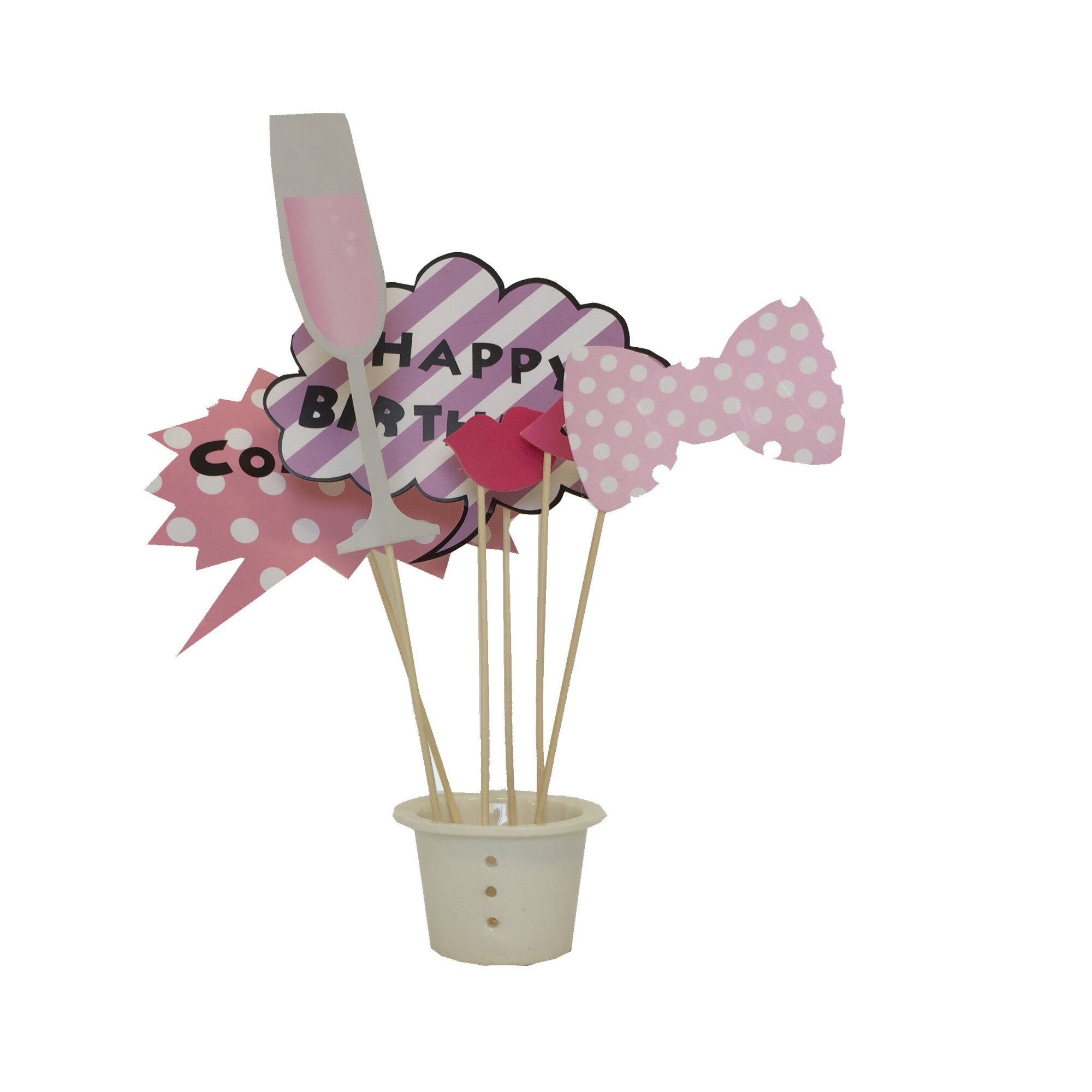 Set propsuri petrecere, SPS, 30 bucati, multicolor