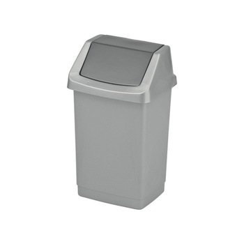 Cos din plastic pentru gunoi, Curver, 63.5 x 38.5 x 33.5 cm, 50L, Argintiu, 174990 Cos din plastic pentru gunoi, Curver, 63.5 x 38.5 x 33.5 cm, 50L, Argintiu, 174990