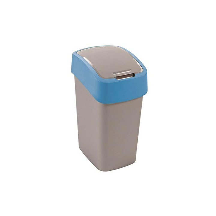 Szemetes, Curver, 217816, Műanyag, 10 l, Ezüst/Kék