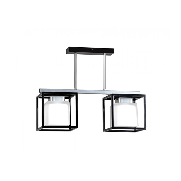 Полилей Emibig Betpol, 2X60W, Черен/Хром