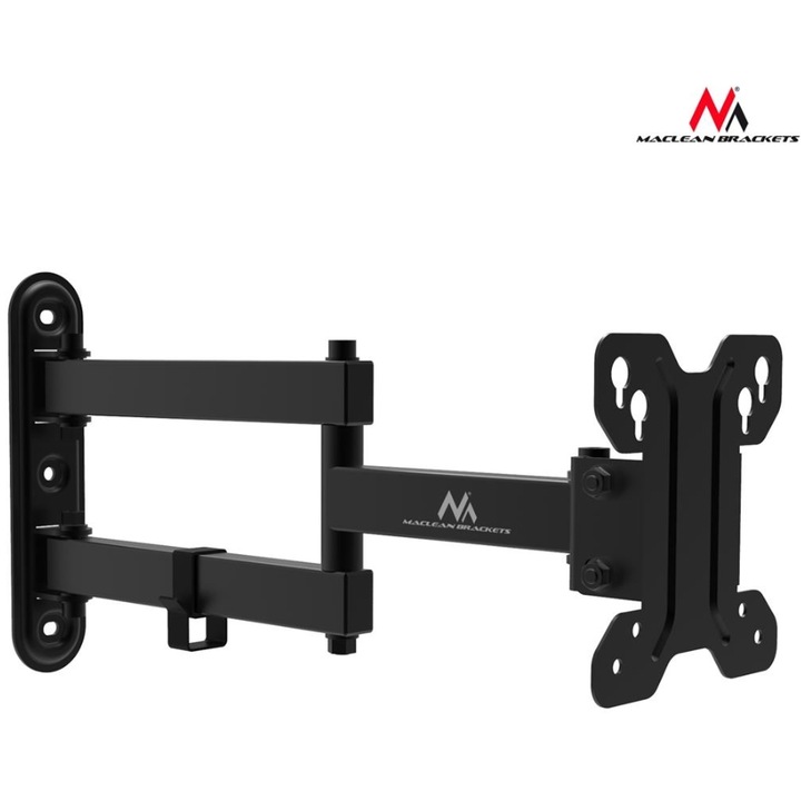 Suport Perete Maclean MC-740, 13" - 23", 30 Kg, Negru