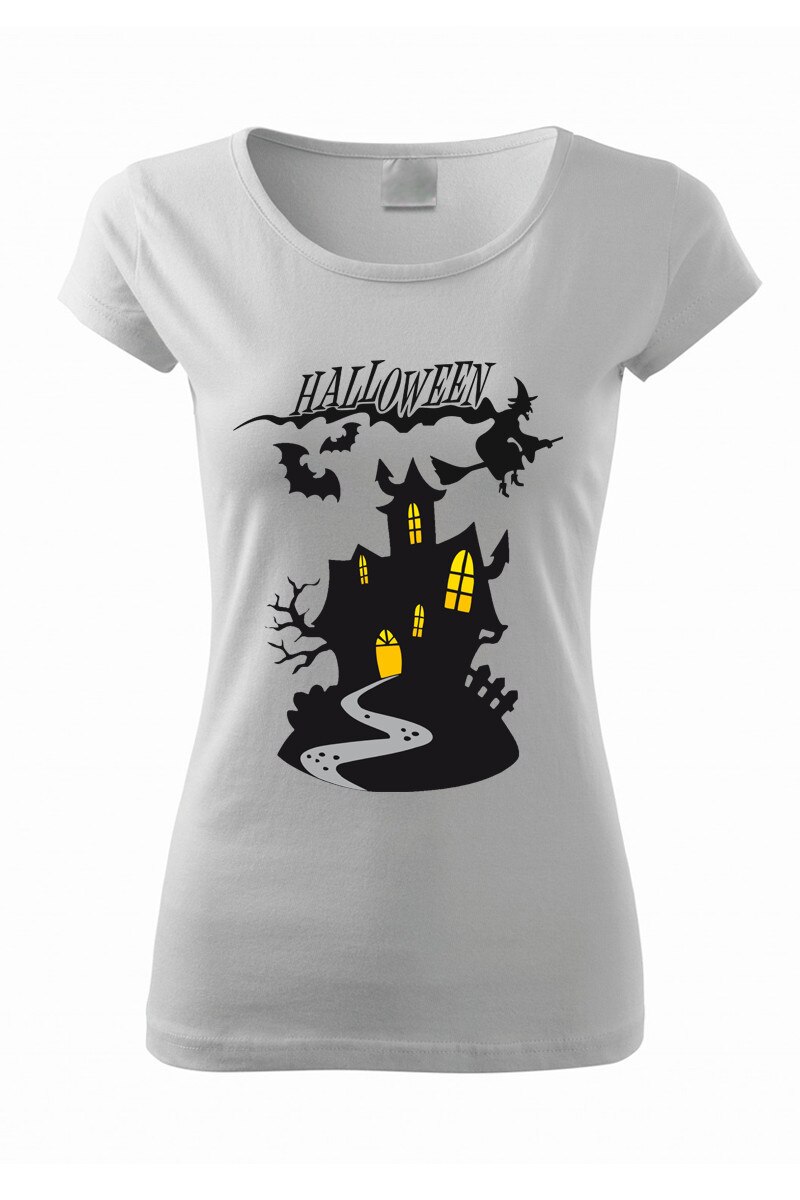 Tricou halloween witch dama, ADLER, Alb