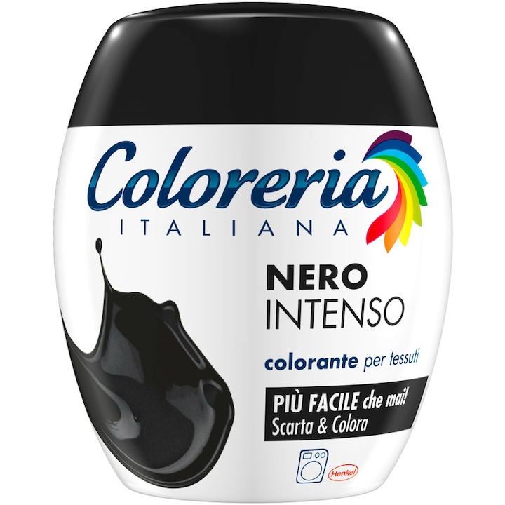 Vopsea Coloreria Italiana Nero Intenso pentru materiale textile, culoare Negru, 350 g