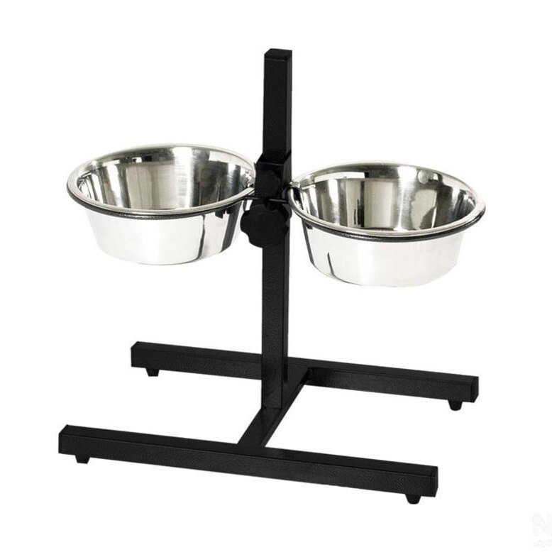 Set 2 boluri din inox pentru caini Nobby, 60cm, 2x2.75L (Ø 25.5cm)