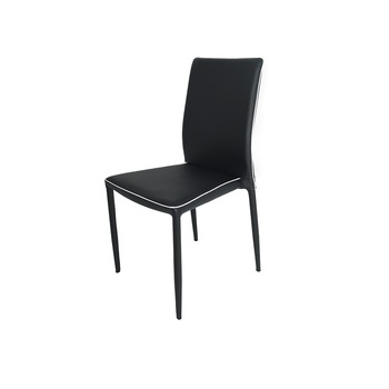 Scaun bucatarie CB, S-118 NEGRU, Piele ecologica, Metal Scaun bucatarie CB, S-118 NEGRU, Piele ecologica, Metal