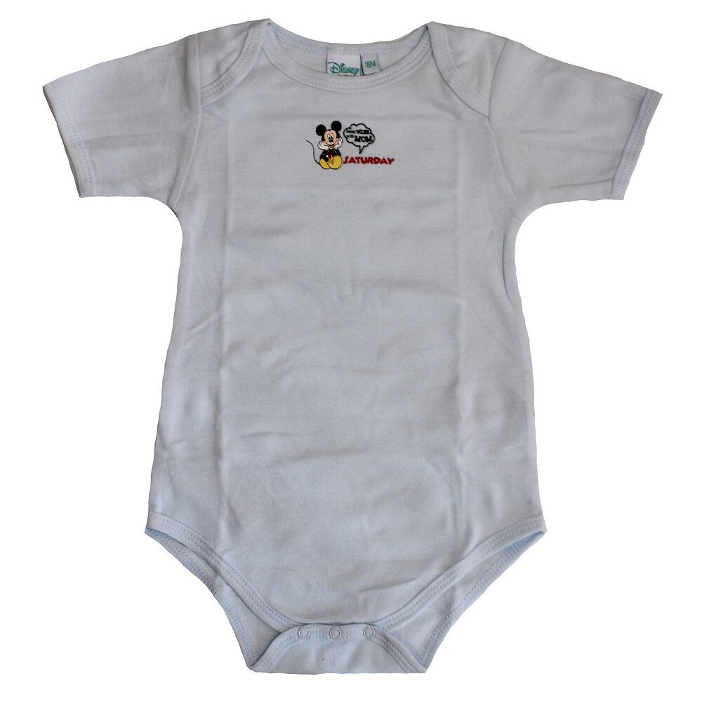 Body maneca scurta, albastru deschis, Mickey, Saturday