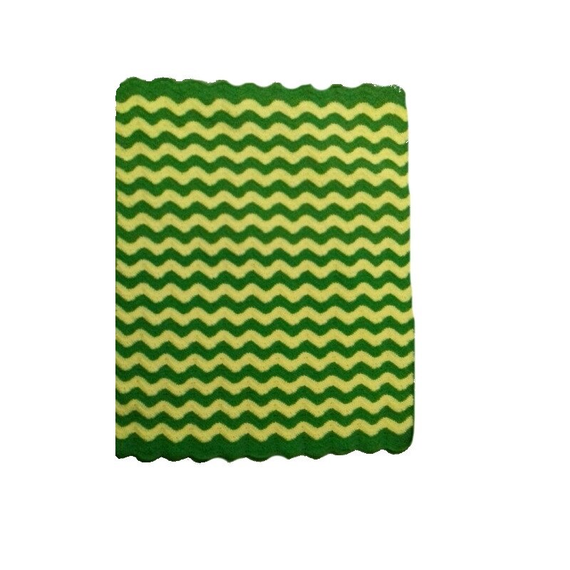 Paturica bebe crosetata, Bumbac, Hand Made, Verde / Galben