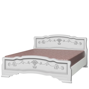 Pat Lemn KARINA 6, 160x200cm, Alb Perlat Pat Lemn KARINA 6, 160x200cm, Alb Perlat