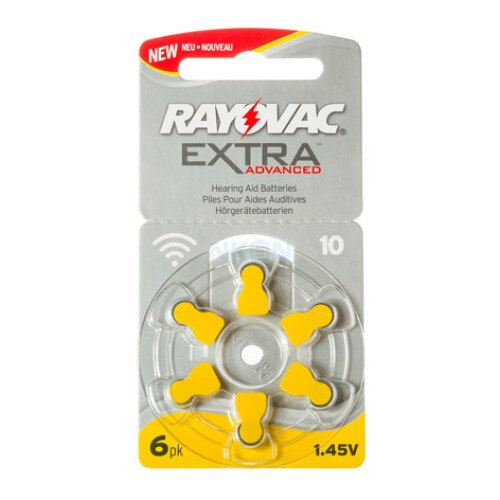 Set 6 Baterii auditive zinc-aer Rayovac Extra Advanced 10