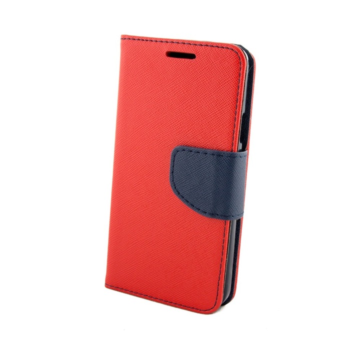 Кейс Съвместим с Samsung Galaxy A3 A300F, Fancy, ЕКО кожа, червен