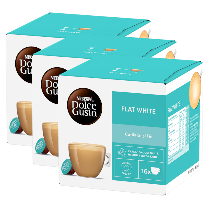 Комплект 3 x Капсули Nescafe Dolce Gusto Flat White, 48 капсули, 561.6 г